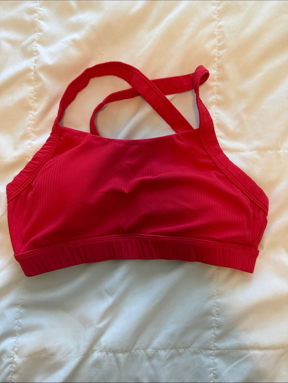 Paragon ribbed Red Cross back sports bra